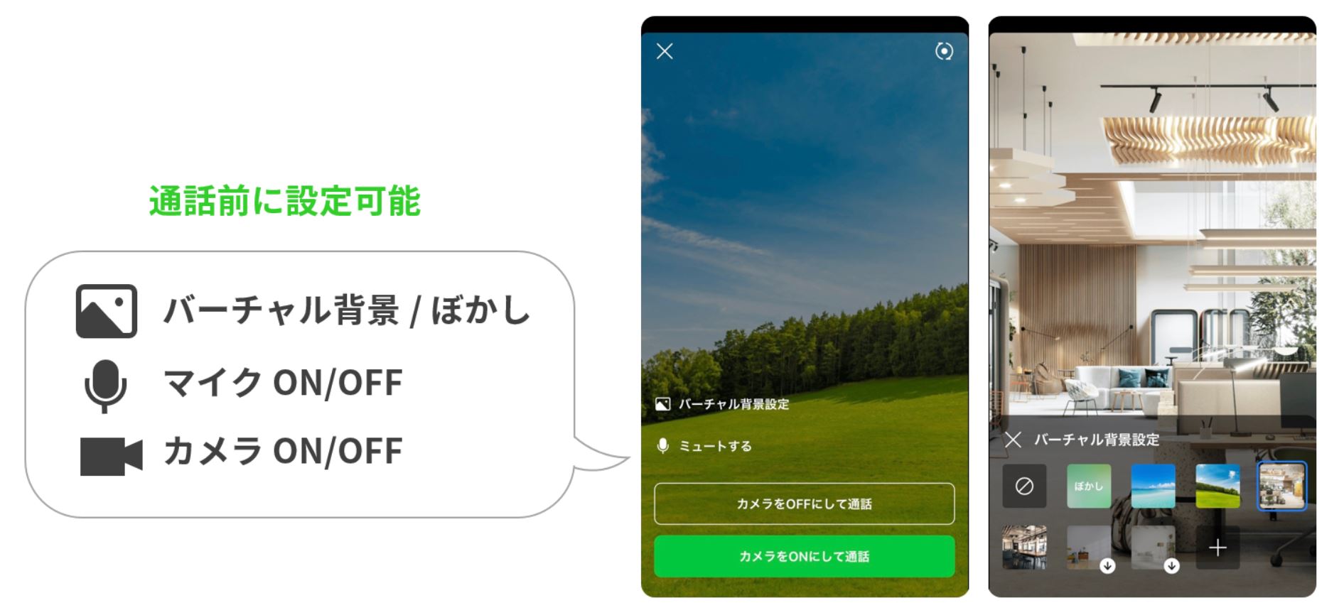 Virtual background feature