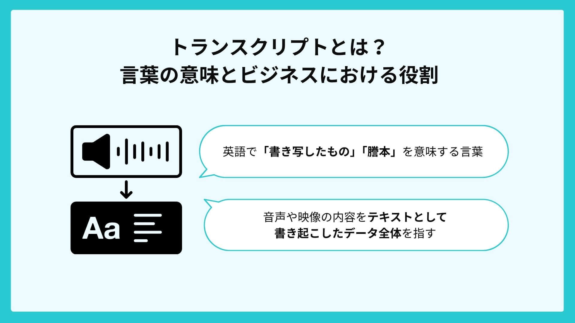 トランスクリプトとは?言葉の意味とビジネスにおける役割
