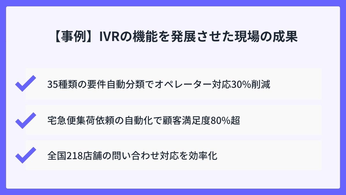 【事例】IVRの機能を発展させた現場の成果