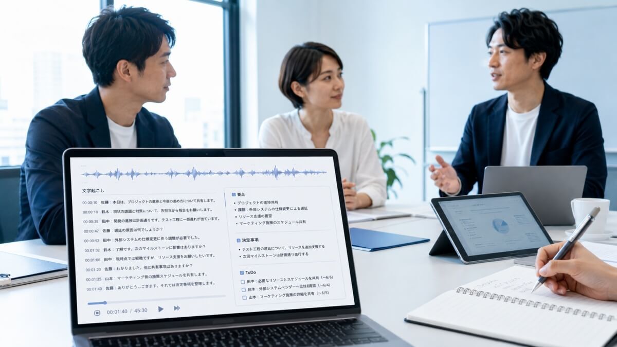 文字起こしツールおすすめ5選｜議事録作成を効率化するための選び方を解説