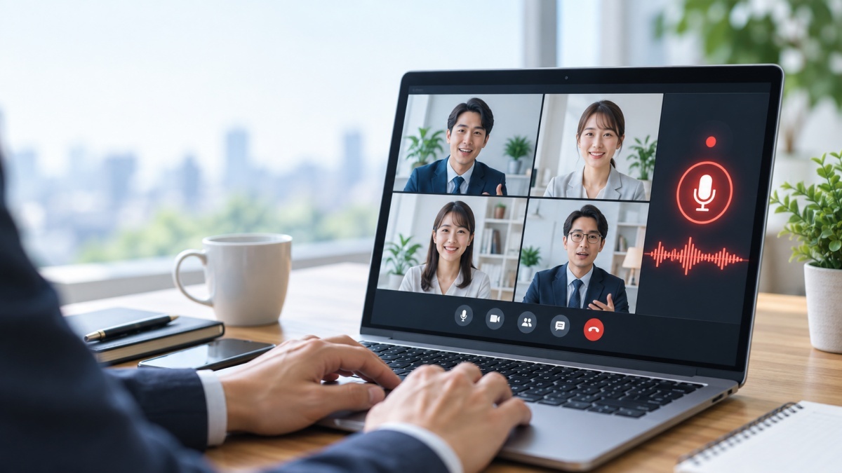 Web会議の録音方法を徹底解説｜Zoom・Teams・Meetの手順から議事録の効率化まで
