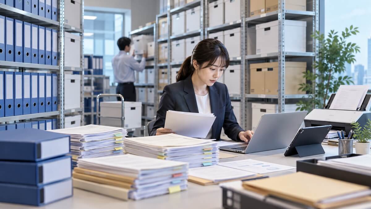 大量の書類の保管方法を徹底解説！紙・外部倉庫・電子化の比較と管理を効率化するコツ